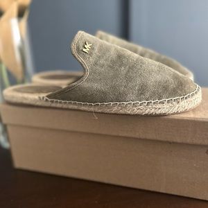 Michael Kors Olive Leather Mules